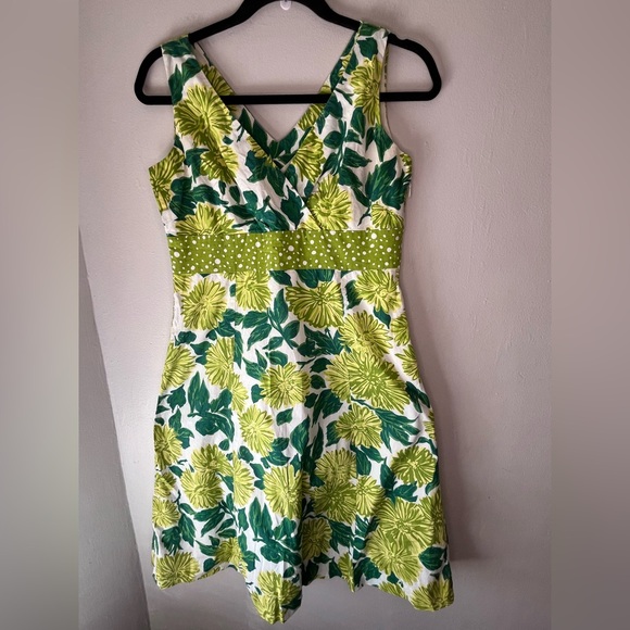 Boden Dresses & Skirts - Floral Bontanical Garden Girl Boden Amalfi Dress 100% Cotton Women’s Size 6 R